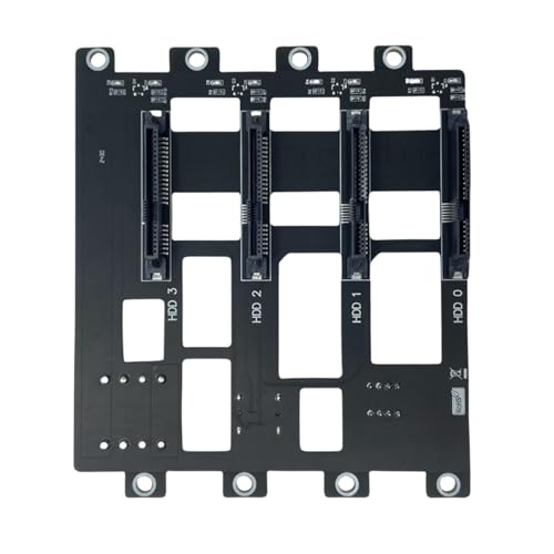 Placa base SFF8643 SAS SATA de 4 bahías metálicas para disco duro HDD de 6 Gbps con LED 4