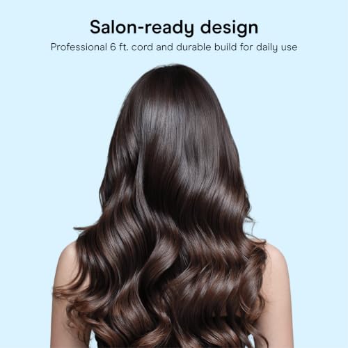 Image of Conair Salon Hair Dryer | 1875W AC Motor for All Hair Types, Includes Bonus Round Brush, Concentrator, Diffuser, Black with Bonus Brush, 259AMRY