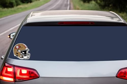 Siskiyou Sports NFL San Francisco 49ers Helmet Auto Decal, Team Colors, One Size - image 4