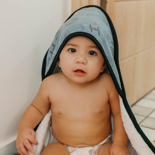 Image of Copper Pearl Premium Knit Hooded Bath Towel Starships