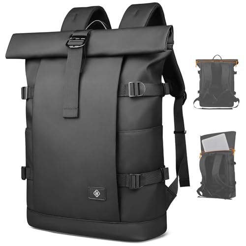 Rolltop Laptop Backpack,Expandable Travel Backpack for Men Women,15.6 Inch Anti-Theft