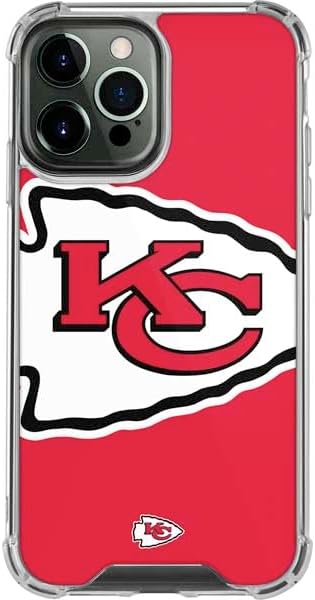 Skinit Clear Phone Case Compatible with iPhone 13 Pro Max - Officially Licensed NFL Kansas City Chiefs Large Logo Design