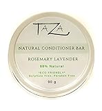 Premium Taza Natural Rosemary Lavender Conditioner Bar (90 g), Contains Jojoba, Argan, Coconut Oils,