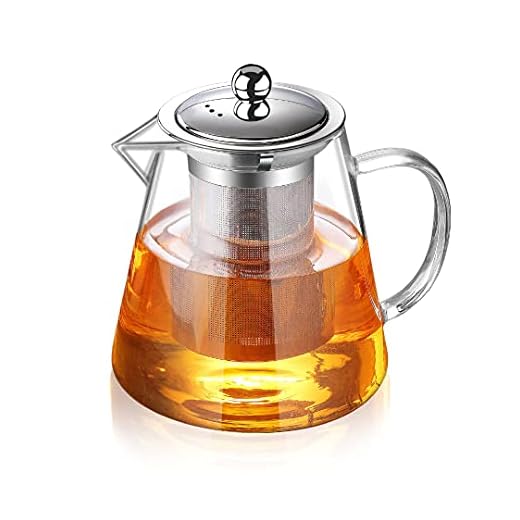 Glass Teapot with Infuser Tea Pot 32oz/43oz Tea Kettle Stovetop Safe Blooming and Loose Leaf Tea Maker Set (43oz/ 1300ml)