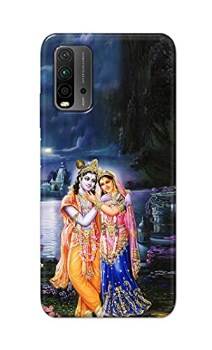Image of Printed Hard Back Cover Case for Mi Redmi 9 Power Back Cover (Radha Krishna) -1803
