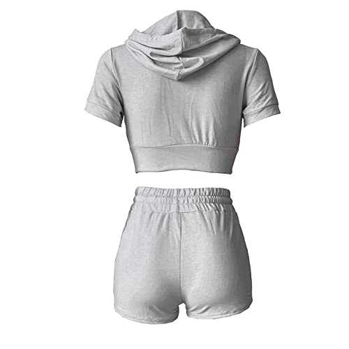 Moletom feminino casual moda manga curta com zíper ternos macios cores sólidas blusas tops roupa de