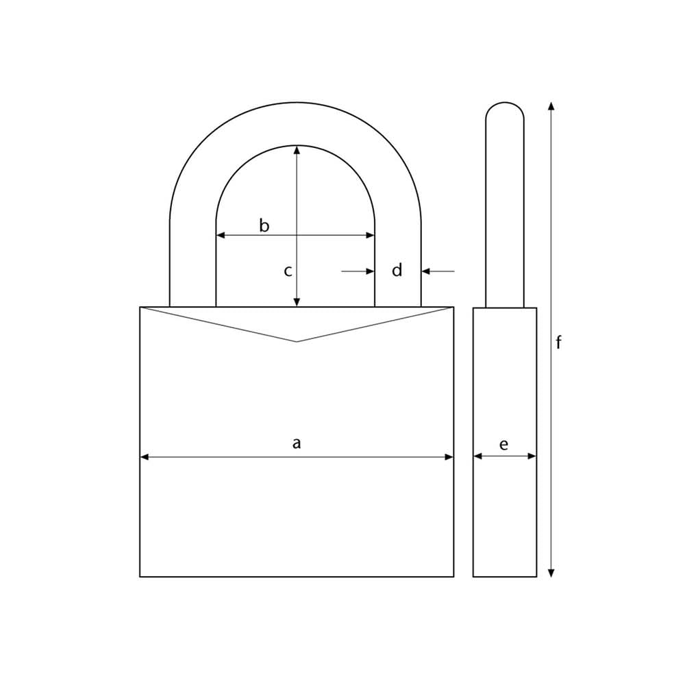 Candado Titalium Arco extralargo 40mm Blister