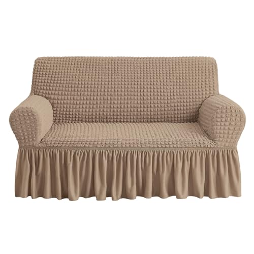NICEEC Loveseat Slipcover Khaki Loveseat Cover 1...