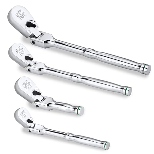 SK 4-Piece Flex-Head Ratchet Set, 1/4