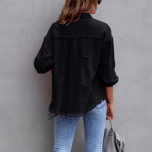 Jean Jacket Women Oversized Denim Jacket Trendy Fall Jackets for Women 2025 Fall Fashion Shackets Outfits3