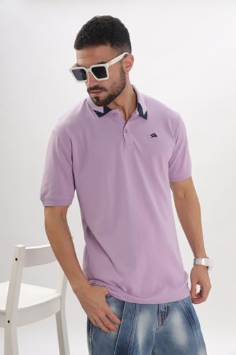 Image of ADRO Mens Polo T Shirt -100% Cotton Polo Tshirt for Men | Solid Polo T-Shirt Regular fit