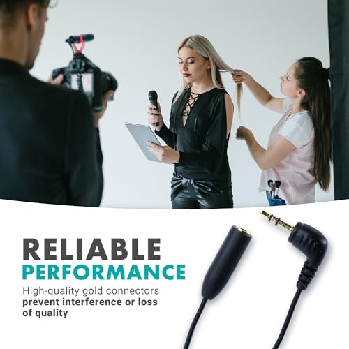 Adaptador Movo MC4 TRRS para TRS - Cabo adaptador de microfone TRRS de 3,5 mm (fêmea) para TRS de 3,