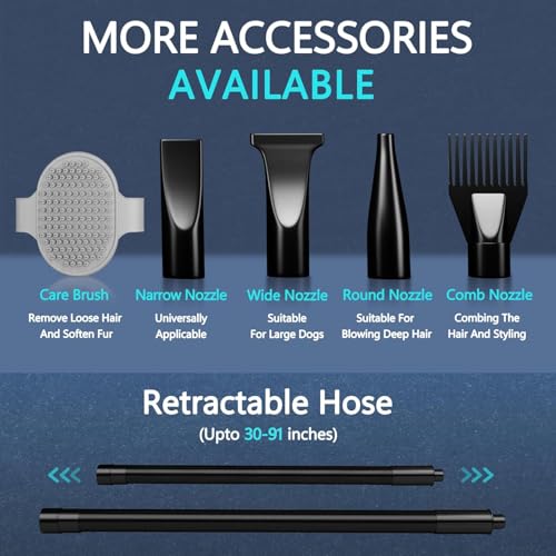 image for Blanlody High Velocity Dog Hair Dryer 5.2HP/ 3800W Professional Dogs B