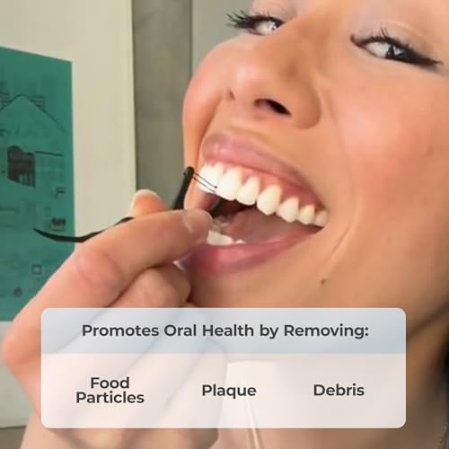 PUL Zahnseide-Picks – mit Minzgeschmack | 50 Stück | Starke, glatte Zahnseide mit ergonomischem Griff | Tragbares und hygienisches Mundpflegegerät – Bild 4