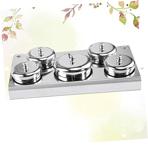 NOLITOY 5 piezas de herramientas de manicura de acero inoxidable miniatura 5