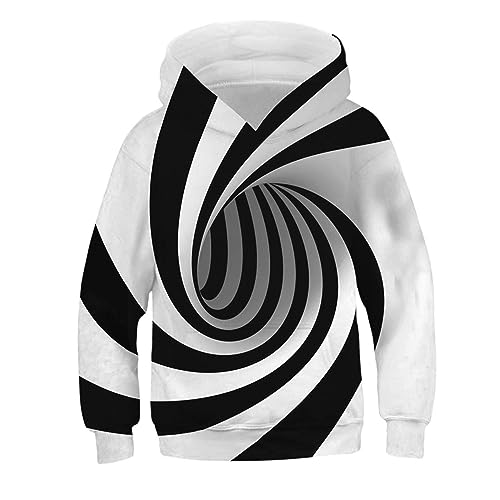 Xumplo Boys Girls Hoodie Kids Pullover Hooded Sweatshirt Funny Cool 3D Print Sweatshirts Long Sleeve Top with Pocket 8-9 Years