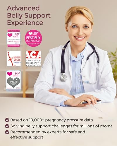 Momcozy Pregnancy Belly Band, CozySupport Ergonest Maternity Belly Band, Invisible Pregnancy Belt for Back, Abdomen, Waist, Pink L - 4