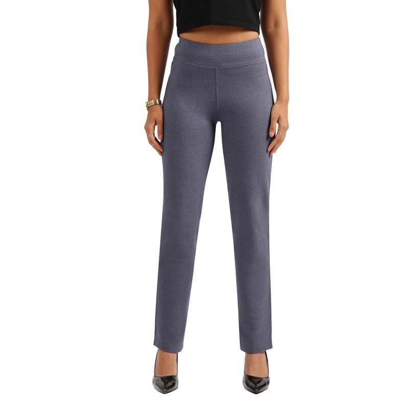 blissclub Werk-It Straight | Herringbone Pattern | Invisible Back Pocket | Cotton Pants-picture-44