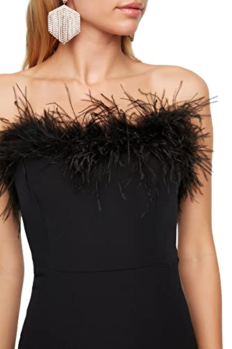 Trendyol Damska sukienka wieczorowa maxi bodycon dopasowana tkana, Czarny, 34