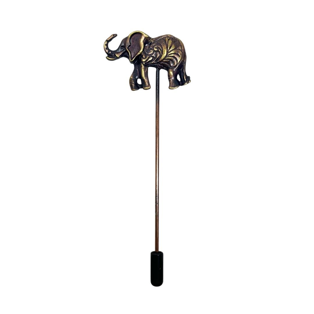 Elephant antique cooper lapel pin-image-49