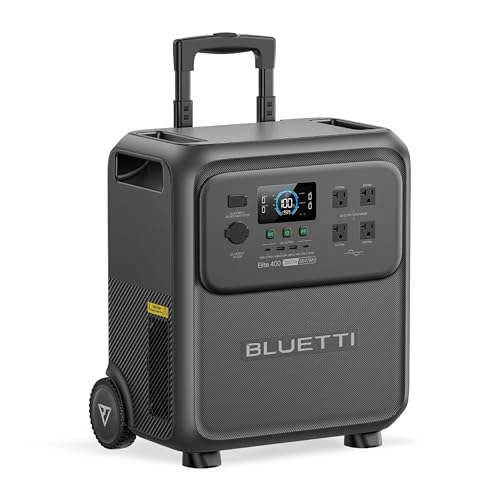 Image of BLUETTI Elite 400 Portable Power Station, 3840Wh LFP Batttery Backup with 2600W AC Outlets (3900W Power Lifting), High Capacity Solar Generator with Wheels for Home Backup, Outage, RV Life, Camping