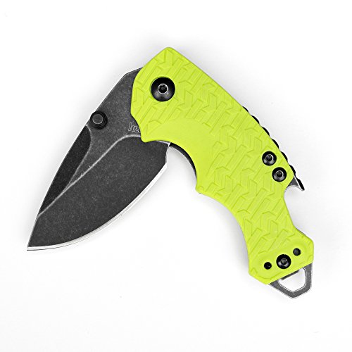 Kershaw Shuffle Lime (8700LIMEBW) Multifunction Pocket Knife; 2.4” BlackWash Stainless Steel Blade; K-Texture