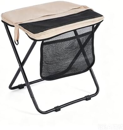 16" Extra Tall Folding Camping Stool for Adults, Lightweight Port...