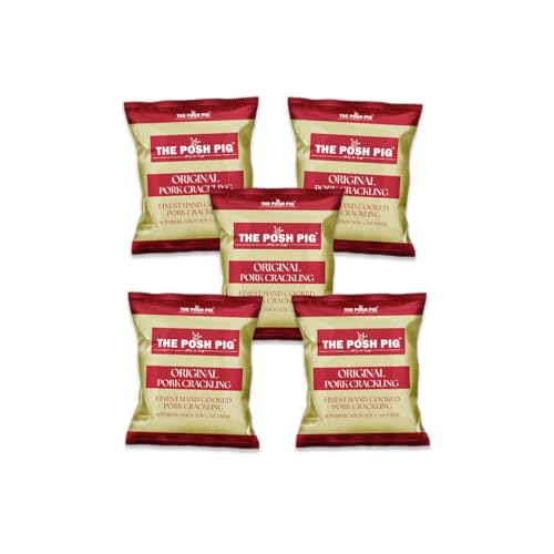 The Posh Pig Double Hand Cooked Premium Pork Crackling Salted