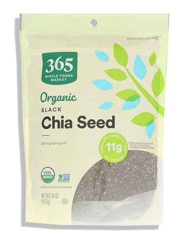 365 by Whole Foods Market, Organic Black Chia Seeds, 15 Ounce