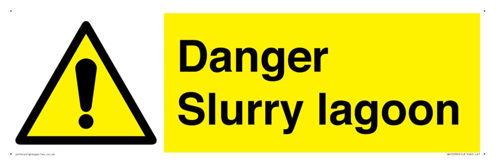 Danger Slurry lagoon Sign - 450x150mm - L41