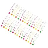 Greabuy Adorno colgante de estrella fluorescente para colgar en el techo, decoración para cumpleaños, escuela, fiesta, aula, decoración de colores