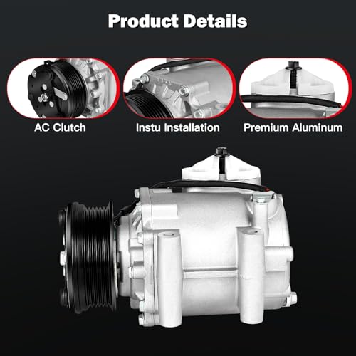 Image of CCIYU AC Compressor w /Clutch for Jaguar S-Type 4.2L 2003-2008