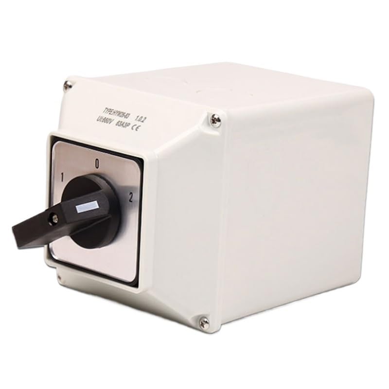 AED5-SZW26/LW26-32 32A 3 Posizioni 2 Fasi 1-0-2 Commutatore Universale Con Manopola Rotativa Con Scatola Impermeabile