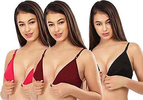 ROMANTIC MOODBeautiful Non-Padded Bra Combo, Soft and Comfortable, Everyday Bra for Women/Girl