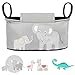 GLÜCKSWOLKE Borsa per Passeggino - 6 Motivi I Organizer per Carrozzina Neonato I Portaoggetti con Dispenser per Salviette I Universale Organizzatore Bambini colore grigio I Neonati Motivo Elefante