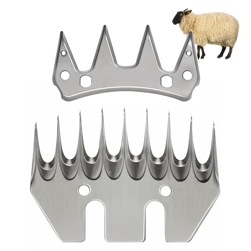 OwnLifeYF 9 Teeth Pet Sheep Replacement Blades Replacement for Oster, Lister, Heiniger Sheep Clippers, Detachable Animal Trimmer Shearing for Grooming Goats, Lambs, Llamas, Alpacas
