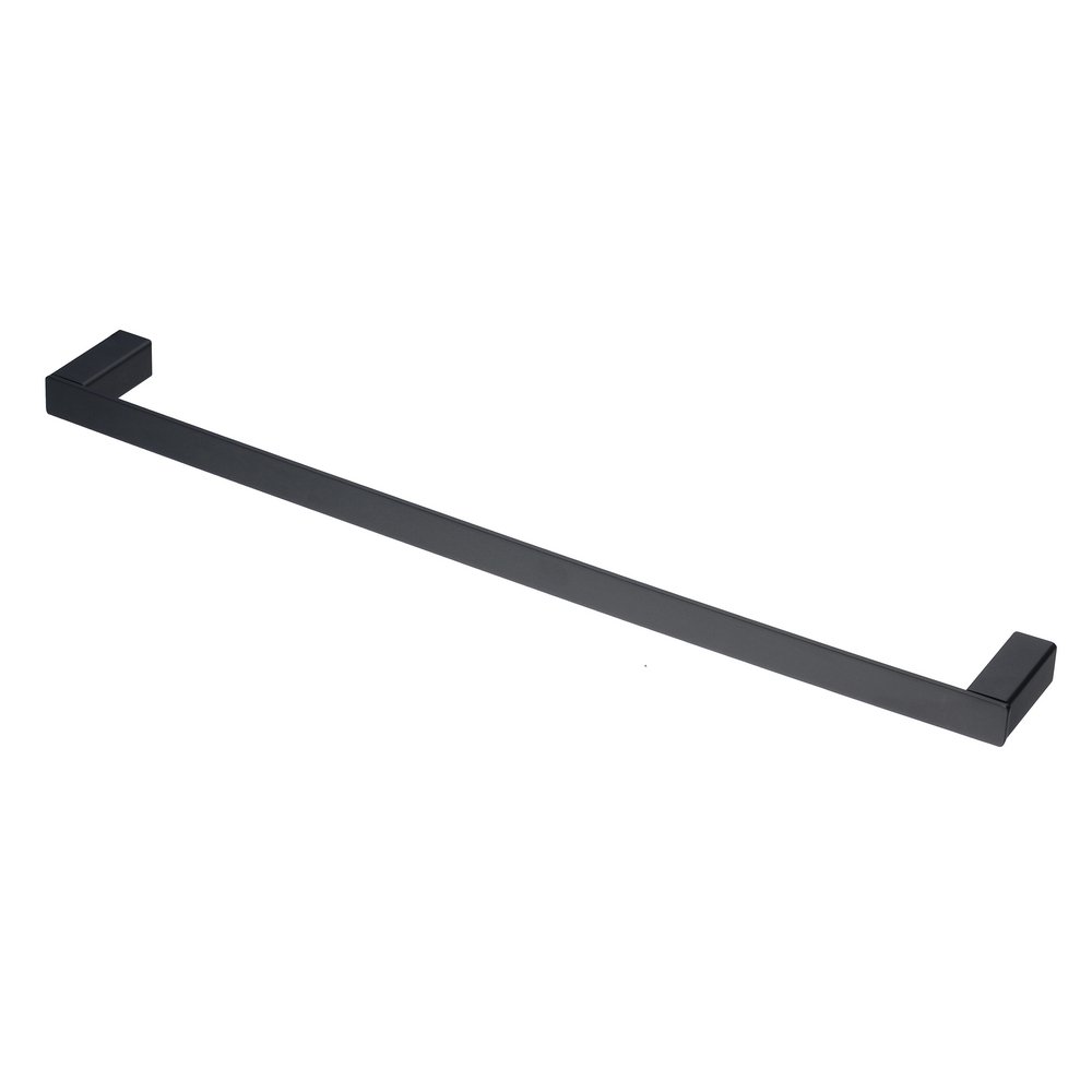 Barra de la Toalla de baño de 24 Pulgadas Sola Barra de Toalla montada en la Pared, Pintura Negra, Beelee BA8501B