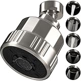 Faucet Sprayer Attachment, Big Angle Swivel Kitchen Faucet Aerator,Sink Faucet Head Replacement, 5 S