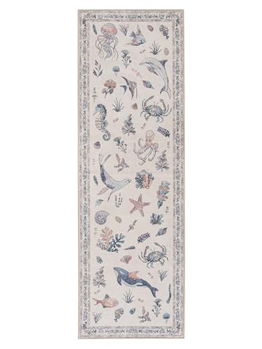 Weaverlane Alfombra Lavable De Lana Sintética Rosa Multicolor, 2 X 6 Pies Weaverlane Alfombra Lavable De Lana Sintética Rosa Multicolor, 2 X 6 Pies