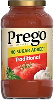 Prego Traditional No Sugar Added Pasta Sauce, 23.5 Oz Jar