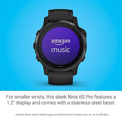 Garmin fenix 6S Pro, Premium Multisport GPS Watch, Smaller-Sized, Features  Mapping, Music, Grade-Adjusted Pace Guidance and Pulse Ox Sensors, Black :  Electronics - Amazon.com