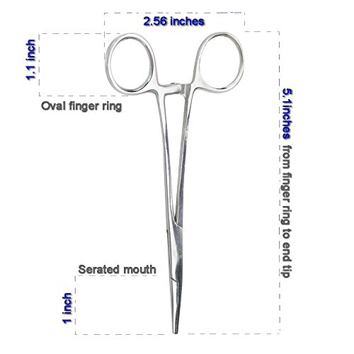 Pets ears/nose hair Puller Straight & Curved full serrated, stainless steel Home Hemostat Locking Forceps, Professional pet grooming tool for cats & dogs 2pcs set Pets ears/nose hair Puller Straight & Curved full serrated, stainless steel Home Hemostat Locking Forceps, Professional pet grooming tool for cats & dogs 2pcs set