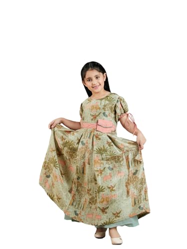 Robe ethnique fille aux finitions artisanales et textiles haut de gamme