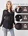 Arssm Sheer Tops for Women Sheer Button Up Blouse Long Sleeve Sexy See Through Tops Mesh Shirts(Black-L)