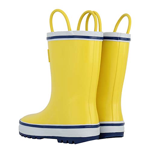 CasaMiel Toddler Rain Boots for Kids Unisex Kids Rain Boots for Girls and Boys, Handmade Natural Rubber Rain Boots for Children Botas Para Niños2
