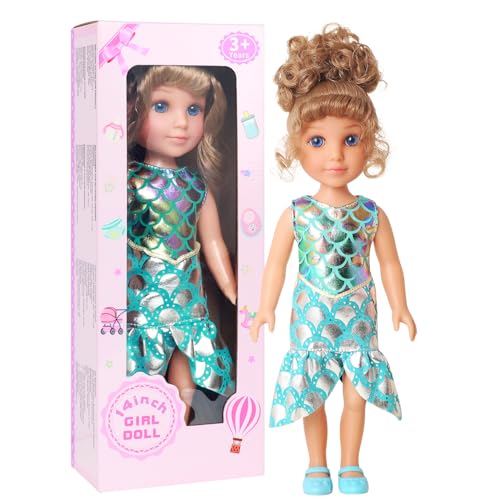 Ecore Fun14.5 Inch Fashion Doll with Mermaid Dress & Shoes Poseable