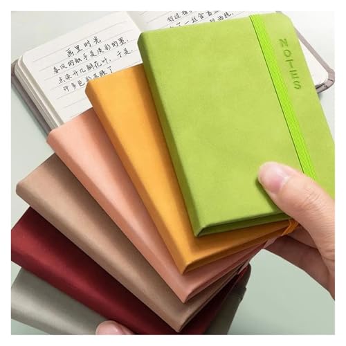 Carnet A7 mini bloc notes de voyage bleu foncé lot de 3 pièces multicolores - 3