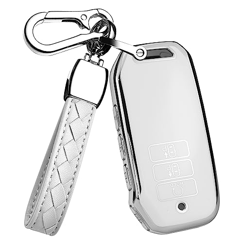 Protection de clé de voiture Kia K5 Seltos Carnival 7 boutons en cuir