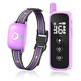 Heaflex Dog Shock Collar - 2600FT Dog Training Collar with Remote, 3 Modes(Beep/Vibration/Shock), Security Lock, IP68 Waterproof Rechargeable E-Collar for 10-120lbs All Breeds (Purple)