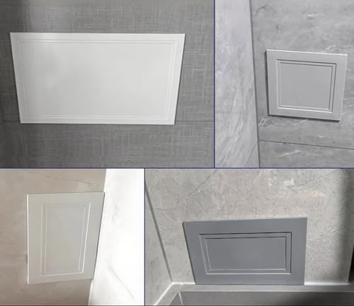 Aluminum Access Panel 12x12 Inch - Easy Access Door with Buckle, Wall Cover Plate for Plumbing & Electrical Cables, Durable Service Shaft Door (White)